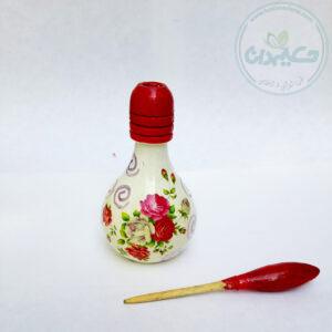 سرمه دان چوبی قرمزرنگ