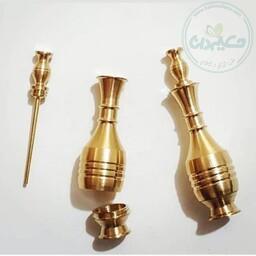 سرمه دان کوچک برنجی سه تیکه